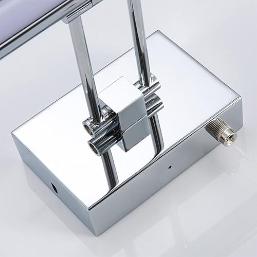 Miniatura 8 de Aiwen Lámparas LED de tocador de baño de 9 W, acabado cromado de metal, luces de tocador con pantalla acrílica de 23.62 pulgadas, modernos apliques