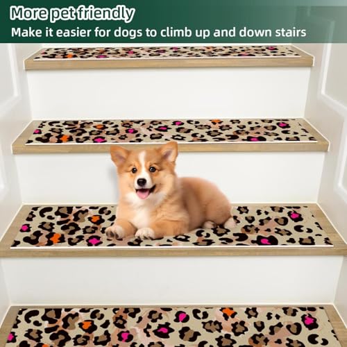 Tapis d'escalier d'intérieur orange et rose pour sublimer votre entrée