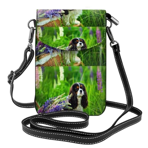 Portefeuille en cuir PU Cavalier King Charles Spaniel avec porte-cartes