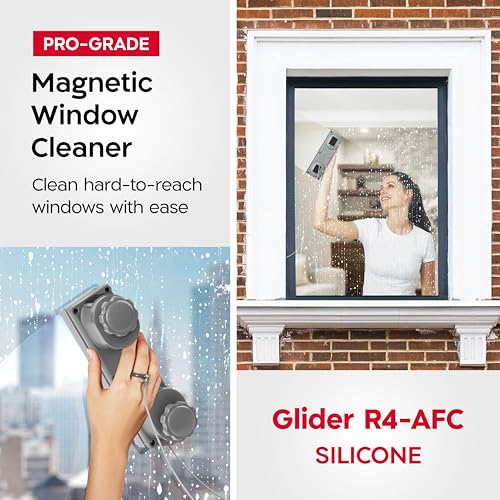 Tyroler de Glider R-4 AFC limpiacristales magnetico Doble Cristal | Se Adapta a Ventanas de Cristal Simple, Doble y Triple de 10-45 mm | Limpia Ventanas magnetico | Limpiador de Cristales magneticos - imagen 2
