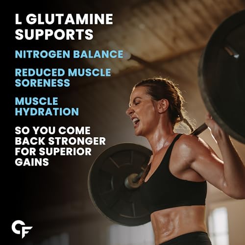 Image of Carbamide Forte L Glutamine Powder 5000mg | L Glutamine Supplement for Men | Post Workout Muscle Recovery Supplements for Men - Unflavoured - 30 SERVINGS - 150g (Pack of 3)