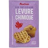 AUCHAN Les Pâtissiers Levure chimique 6 x 11 g...