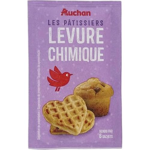 AUCHAN Les Pâtissiers Levure chimique 6 x 11 g