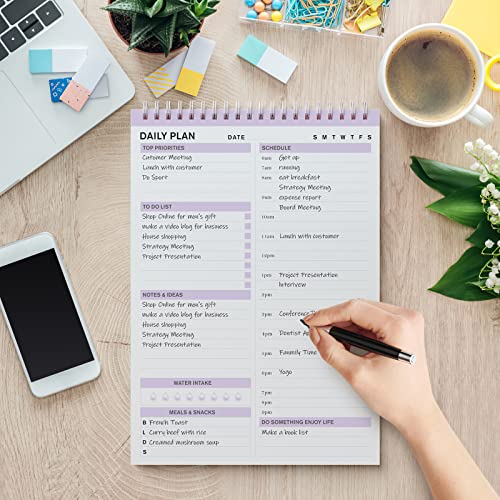 Planejador diário, lista de tarefas rasgar, planejador não datado, caderno de lista de planejador de
