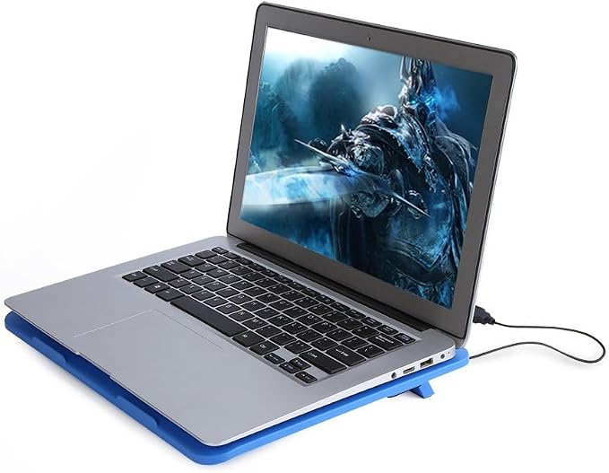 Base para laptop con ventilador silencioso y luces LED miniatura 6
