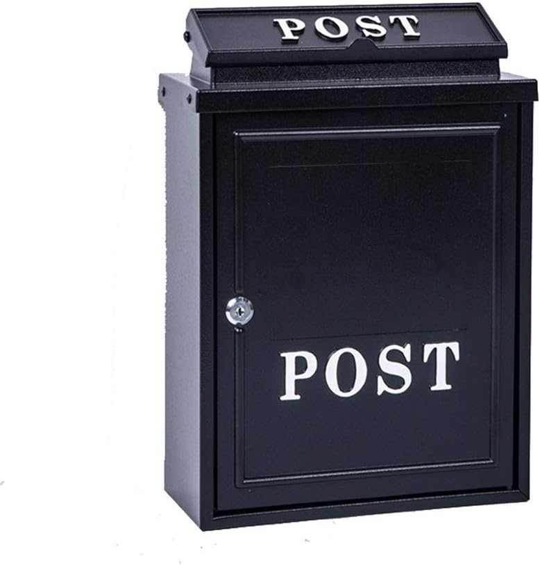 Wall Mount Mailboxes,Wall Mounted Post Box Wall Mount Letterboxes Postbox For Outside Mailbox Retro Vintage European Aluminum Post Box Outdoor Brown Wall Mounted Mail Box Secure Letterbox Ma