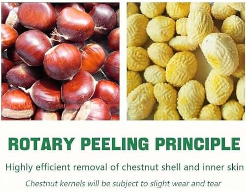 Automatic Stainless Steel Chestnut Peeling Machine, Commercial Notch Peeler, 150Kg/h Capacity, 12 Knives Sheller for Grocery Stores & Restaurants