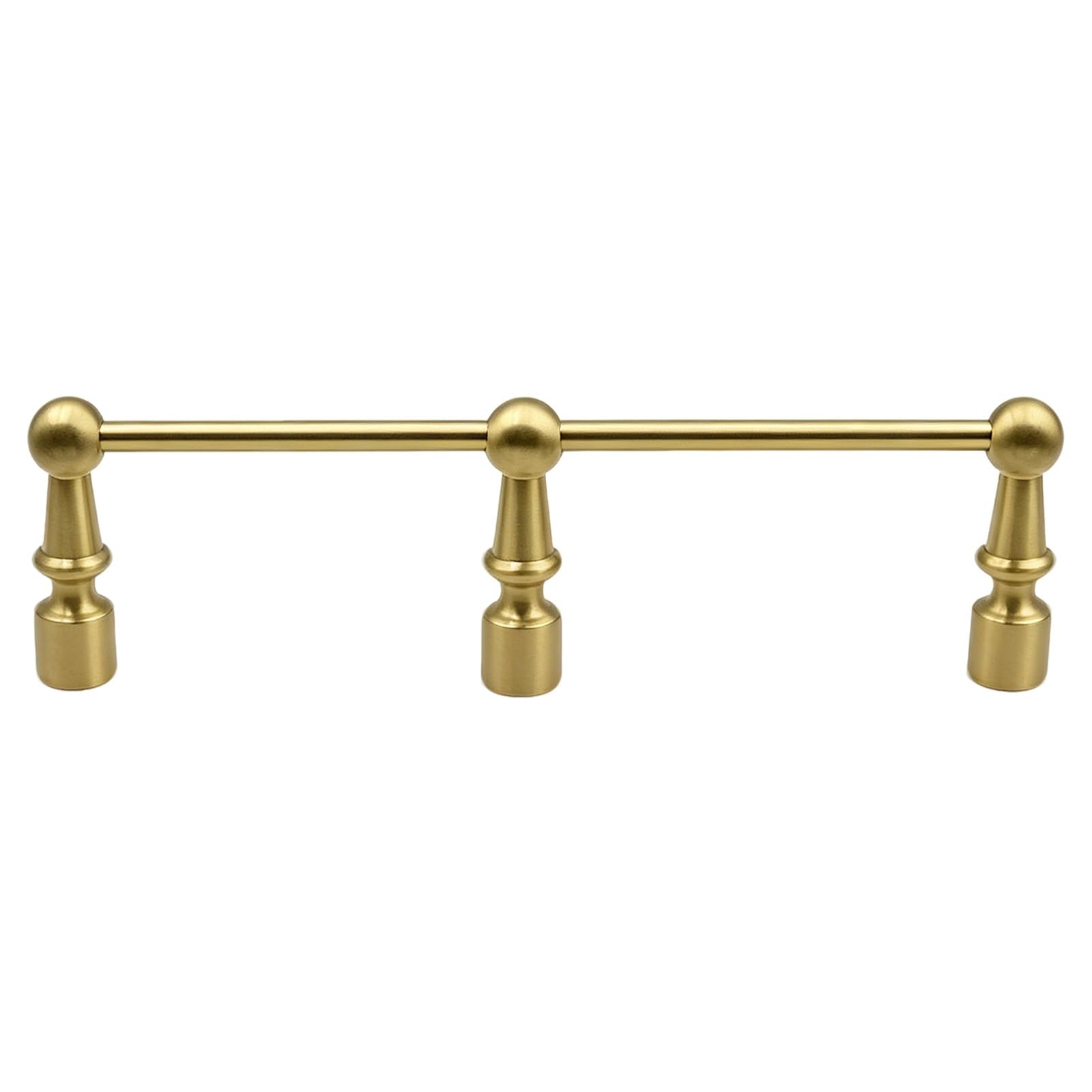 PYYDJQ Brass Shelf Edge Anti-fall Guardrail, Kitchen/Closet/Storage Rack Safety Rail Customizable, Easy Installation Shelving Protective Barrier Rod(1 PACK,20in (51cm))