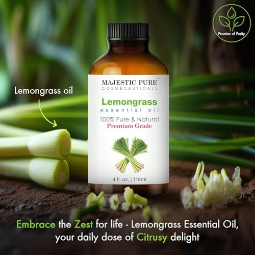 Image of Majestic Pure Lemongrass Essential Oil for Diffuser - 4 Fl Oz (Pack of 2)