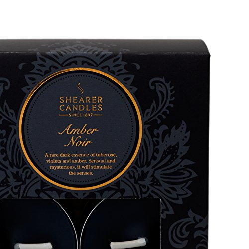 Shearer Candles Amber Noir (Pack Of 8) Scented Tealights - Black #TOP1