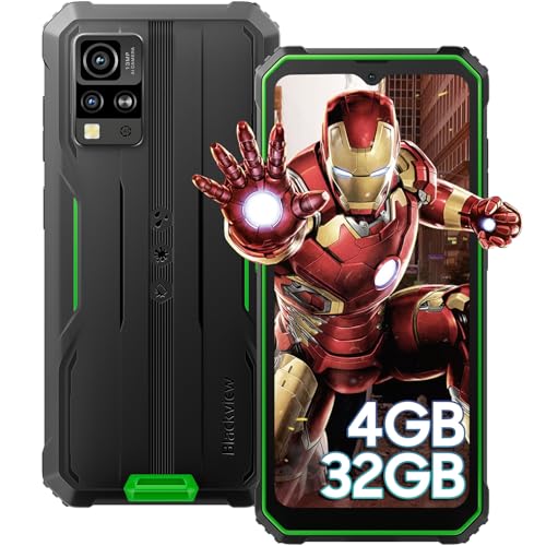 Blackview BV4800 Rugged Phone Unlocked, IP69K Waterproof Unlocked Smartphone, 4GB+32GB/SD 2TB, 6.56''HD+Display, 5180mAh Battery, 4G Dual SIM, 3 Card Slots, Glove Mode, Face ID, GPS,T-mobile