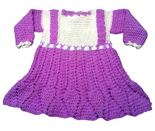 Image of Kuku Hosiery Hand Made Woolen Girls Frocks
