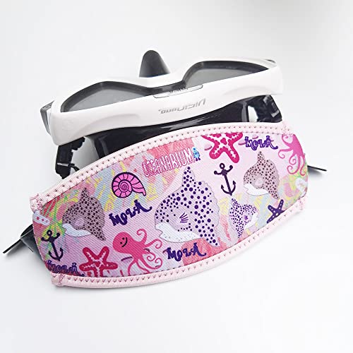 Scuba Mask Strap Cover Neoprene Diving Mask Strap Wrapper for Snorkel Mask for Men and Women-Mola Mola