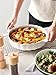 Samsle Ceramic Pie Pan For Baking,13Inch Round Baking Dish With Double Handle,Pie Plate With Ruffled Edge-Microwave, Dishwasher, and Oven Safe