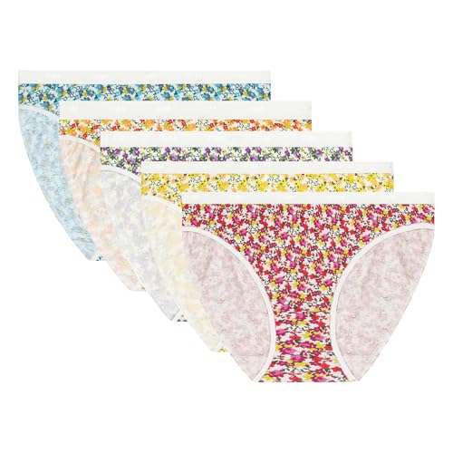 Dim Culotte Femme Les Pockets Coton x5 | Lot de Slips Multicolores | Confort Coton & Élasthanne | Ceinture Douce | Style Quotidien