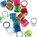 Haodeba 20pcs Pigeon Bird Rings Leg Bands Aluminium Leg Rings Training Supplies, Random Color