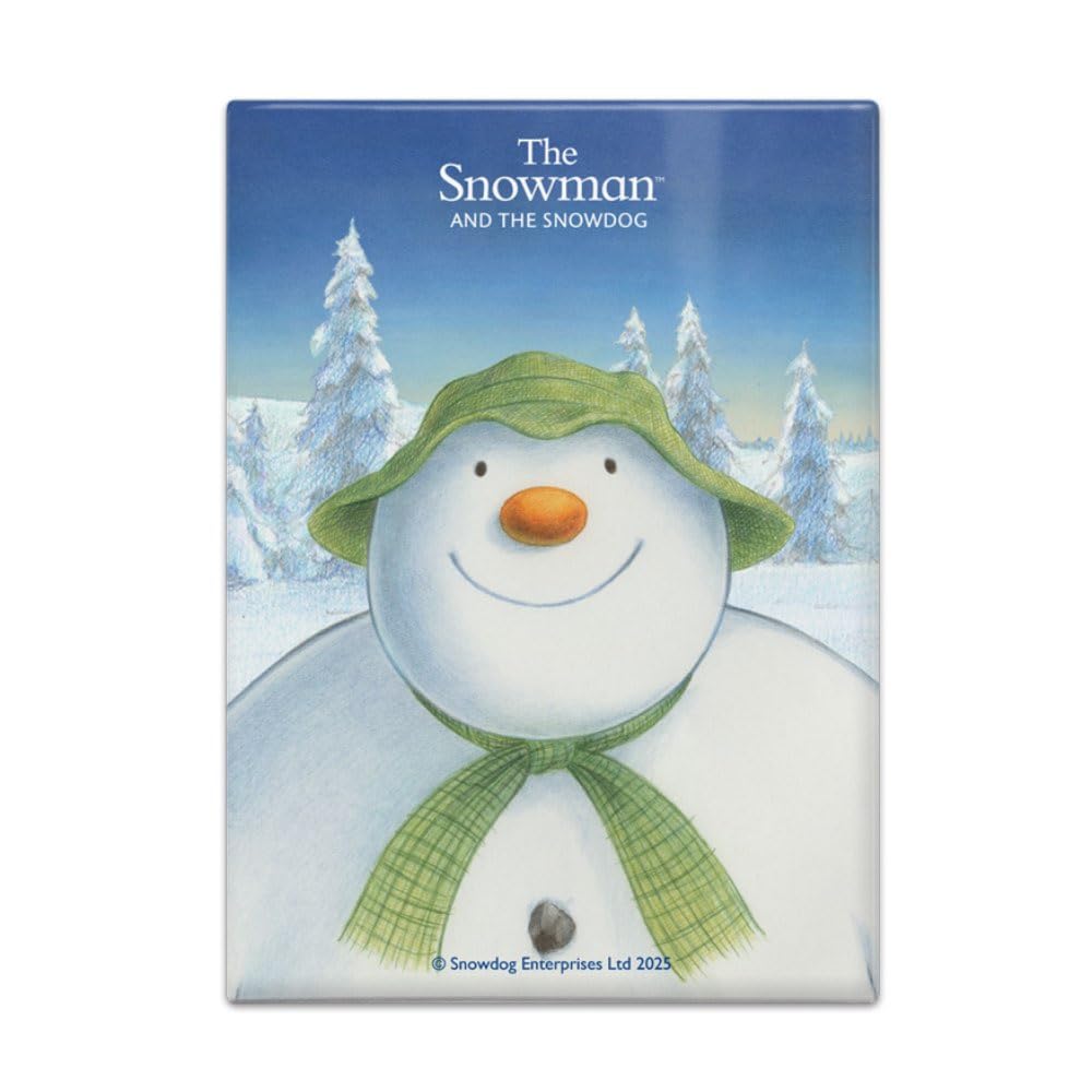 The Original Metal Sign Head And Shoulders Fridge Magnet (65 X 90 Mm) - The Snowman And The Snowdog (Head And Shoulders)