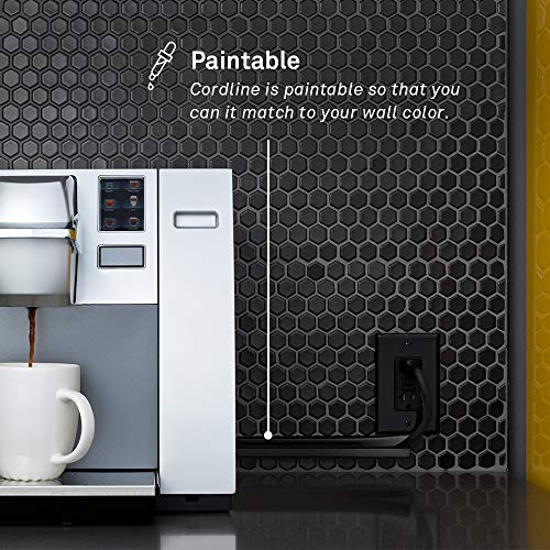 Ut Wire - 10 Foot Flexible Cord Channel - (White) | 2 Pack #TOP5