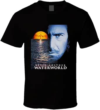 Amazon.com: Waterworld Costner Retro 90's Action Movie T Shirt S Black ...