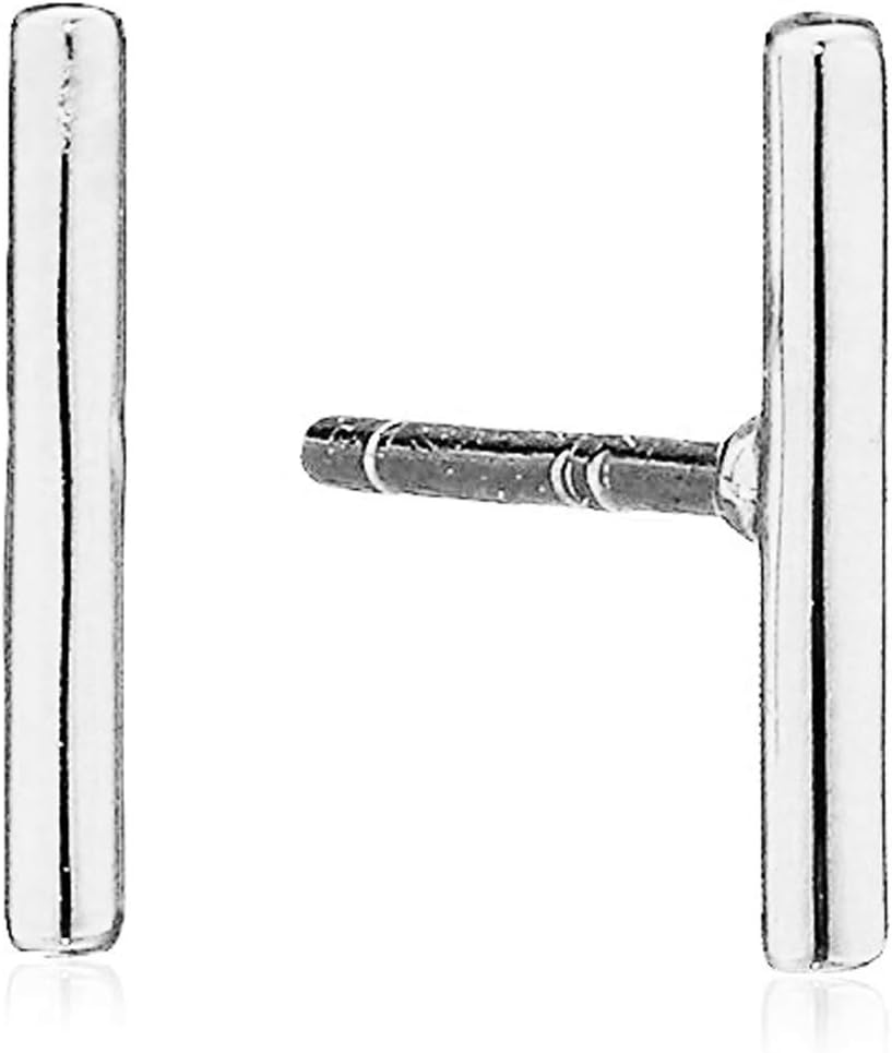 Minimalist Solid 14kt Gold Bar Studs Polished Tiny Flat Stick Line Earring