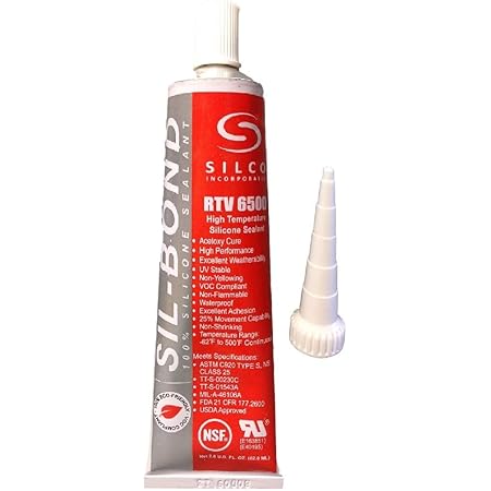 Sil-Bond RTV 6500 High Temperature Industrial Construction Grade Silicone - Red (2.8oz)