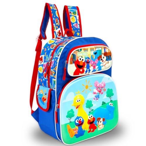 Sesame Street Backpack With Lunch Box for Kids - Bundle With 16" School Bag, Elmo Lunch Box, and More | Sesame Street School Supplies for Boys, Girls2