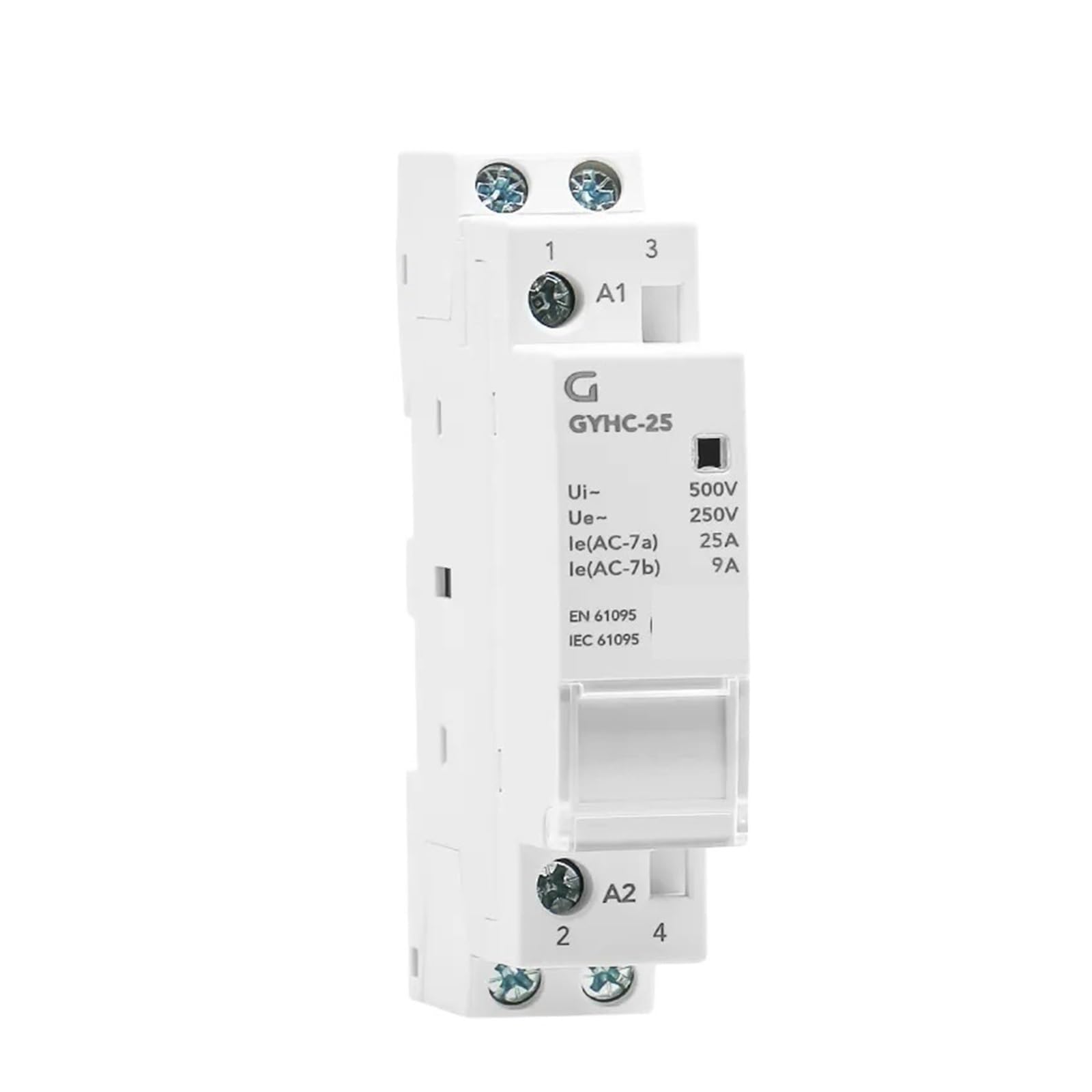 Contacteur domestique 2P 16A 2NO sur rail DIN pour tableau électrique AC 220V