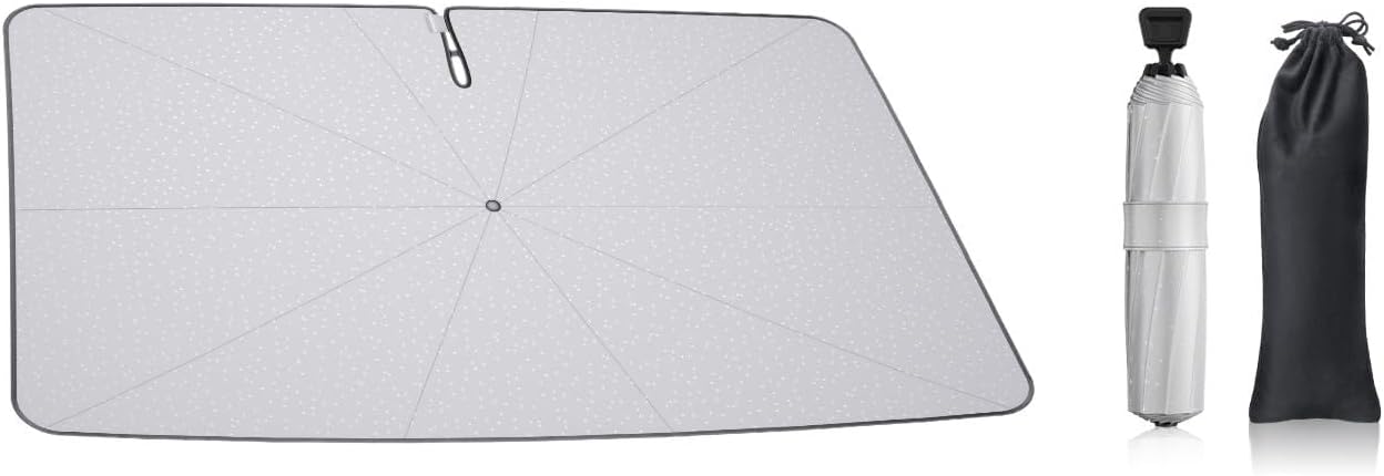 for Windshield Sunshade Umbrella for 2021-2026 Ford F-150, Custom Fit Windshield Sun Protector Cover, 6-Layer Heat-Resistant Fabric, Ultra-Strong Fiberglass Frame (for 2021-2026 Ford F150)