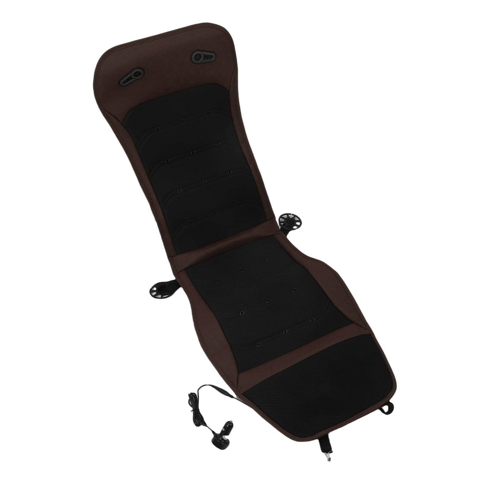 Coprisedile Rinfrescante per Auto con 2 Ventole e 24 Prese d'aria - Cuscino per Sedile Fresco Ventilato per Auto DC 12V/24V per il Massimo Comfort (BROWN)