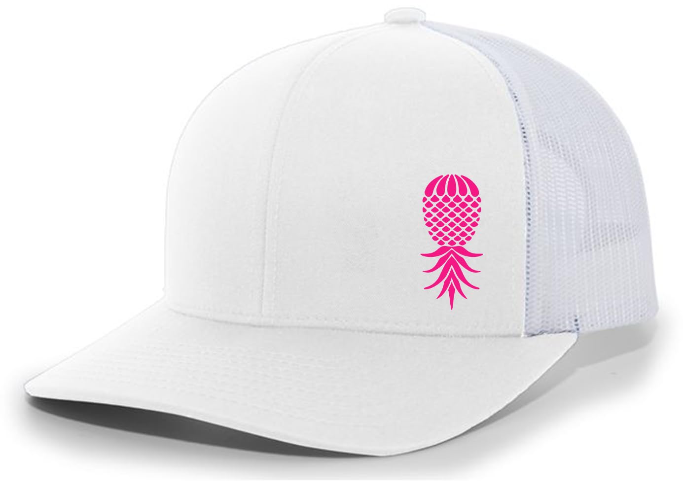 Trenz Shirt Company Men's Upside Down Pineapple Embroidered Mesh Back Trucker Hat Baseball Cap