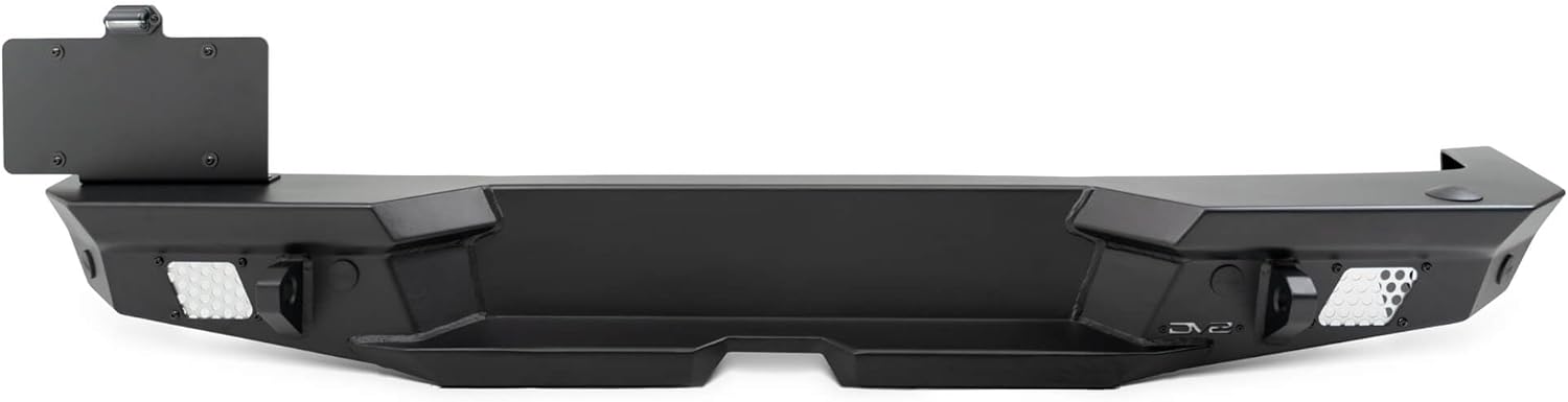DV8 Offroad MTO Series Rear Bumper for 2018-2026 Jeep Wrangler JL | Full Width Matching Factory & Aftermarket Fenders | Compatible w/Factory Hitch & Harness | OEM Mount Can Fit up to a 37” Spare Tire