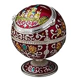 Mesa de Centro Esférica para Ordenador con Personalidad Creativa Europea de Metal con Tapa Cenicero Abatible para Dormitorio de Hotel Regalos para Niños