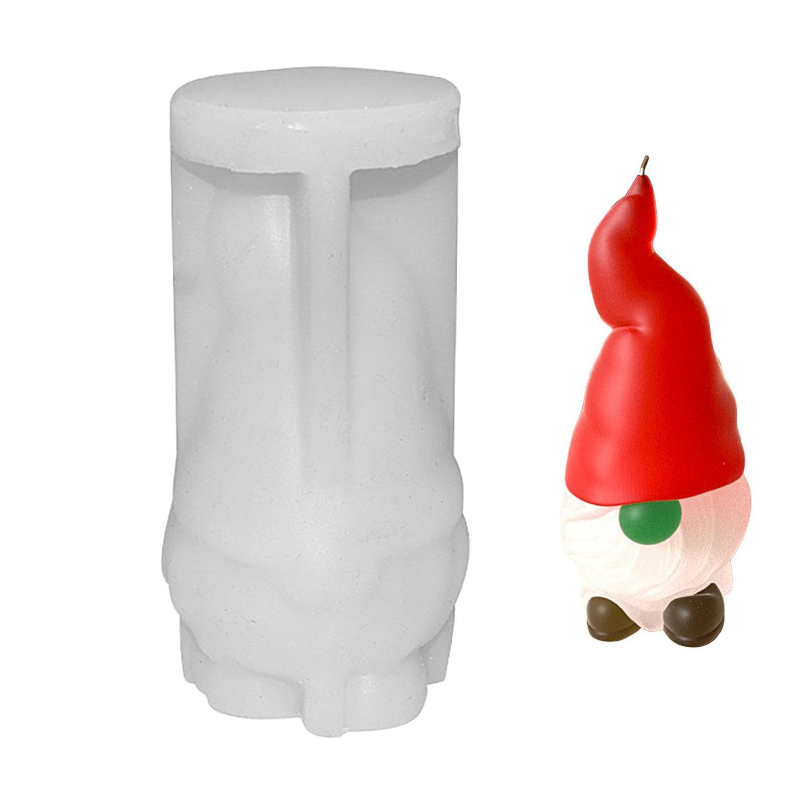 Moules Silicone Père Noël 3D - 4 Designs, Pour Bougie, Résine, Savon - Décoration Fêtes Noël - 9
