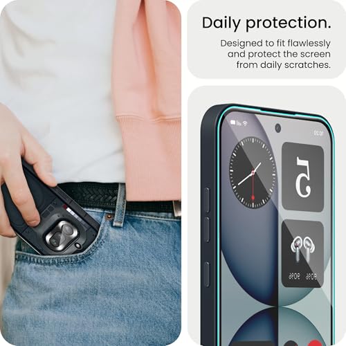 Image of FIRST MART Tempered Glass for Nothing Phone 4A 5G with Black Camera Ring Guard & Installation Kit | HD Clear Edge-to-Edge Screen Protector, Scratch Resistant, Case-Friendly | Pack of 1
