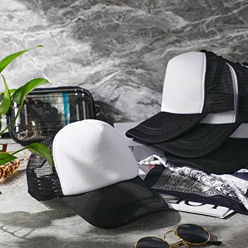 Image of 40 Pack Sublimation Blank Trucker Hat Bulk Wholesale Mesh Baseball Cap for Women Men DIY Hat Bar Party