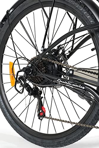 i-Bike City Easy S ITA99, Bicicletta Elettrica, Adulto, Nero/Crema, 46 cm -