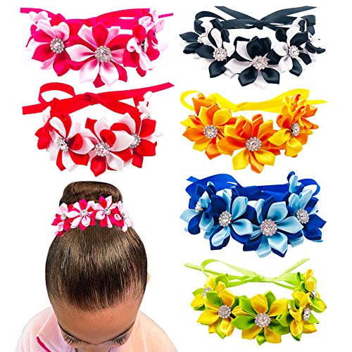Pai Sence 6Pcs/Pack Ballet Bun Wrap Flowers For Girls Ballerina Bun Wreath Headpiece Women Dancer Ladies Hair Accessories For Competitions Wedding Birthday Party Gift… #TOP20