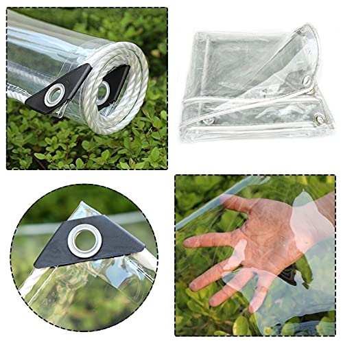 Bâche en plastique transparent imperméable universelle renforcée - 3