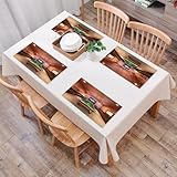 【Composition des Matériaux】Ces sets de table sont fabriqués par un processus complexe de fusion de matériaux, avec une prédominance de PVC de haute qualité (70%) et une intégration complémentaire de soie polyester (30%). Cette combinaison garantit une écocompatibilité supérieure et une absence d'odeurs, permettant une utilisation étendue et continue dans le temps.