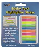 Tiger Stationery Sticky Neon Highlighter Strips Repositionable Memo Note Tabs X 200