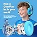 QearFun Kids Bluetooth Headphones, 60H Playtime, 74/85/94dB Safe Volume Limit, Metallic Gradient Wireless Headset with HD Mic, Fast Charging, Foldable, Wired 3.5mm Mode for School/Tablet/Travel