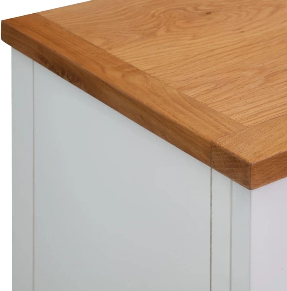 Solid Oak Wood Sideboard 35.4"x13.2"x32.7" with Two Drawers One Cabinet, Rustic Modern Country Style Furniture for Living Room Dining Room Hallway, Durable Acacia Wood