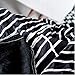 LAMEJOR Duvet Cover Sets Queen Size Striped Pattern Reversible Luxury Soft Bedding Set Comforter Cover (1 Duvet Cover+2 Pillowcases) Black/White