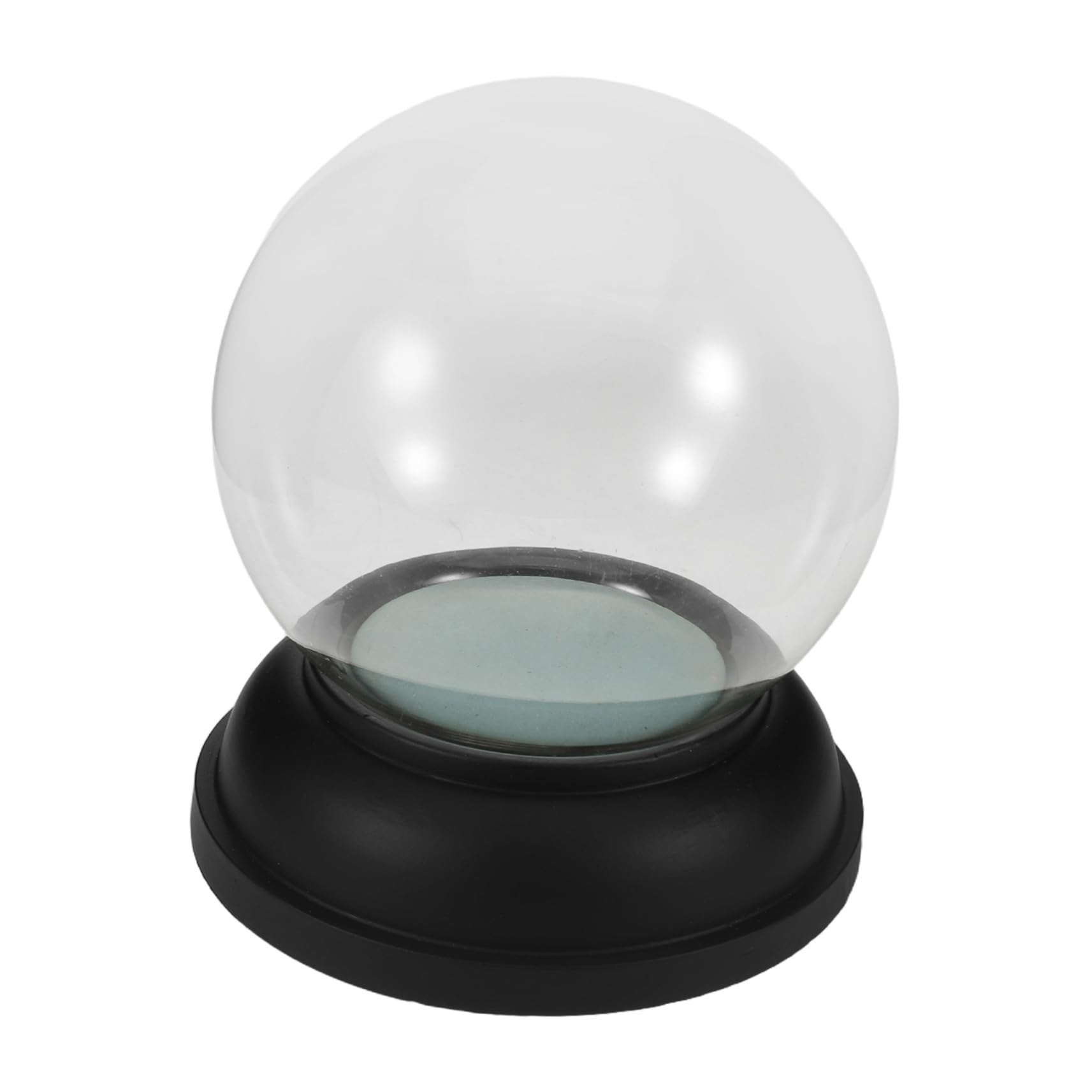 Kit para Hacer Bolas de Nieve Navideñas Bolas de Vacías Base de Resina Negra para Manualidades de Paisaje Musgo y Adornos de Fiesta