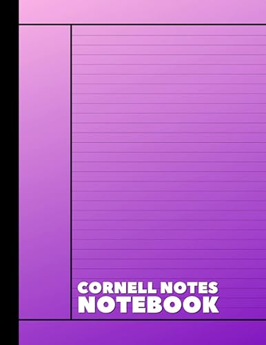 Cornell Notes Notebook: Note-Taking System for Students, Teachers, School, Work College Ruled | 110 Pages | 8.5x11 in. | Purple