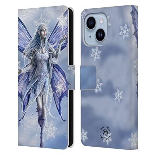 Étui Portefeuille iPhone 14 Plus Cadeau Noël Fée de Neige Anne Stokes