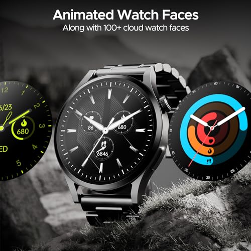 boAt Lunar Embrace w/Vibrant 1.51" (3.8 cm) AMOLED Display,Premium Metal Design, Functional Crown, 100+ Sports Mode, Animated Watch Faces, Built-in Games, Smart Watch for Men & Women(Steel Black) boAt Lunar Embrace w/Vibrant 1.51" (3.8 cm) AMOLED Display,Premium Metal Design, Functional Crown, 100+ Sports Mode, Animated Watch Faces, Built-in Games, Smart Watch for Men & Women(Steel Black)