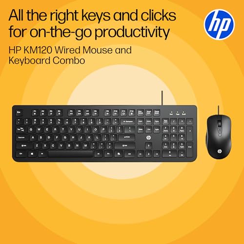 HP KM120 Wired Mouse and Keyboard Combo (AB3D0AA) view 2