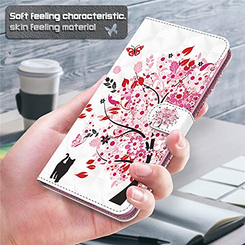 Bichong Campatible With Samsung Galaxy A70 Case Leather Flip Phone Case Wallet Cute Pattern Design With Card Holder Kickstand Magnetic Protective Case For Samsung Galaxy A70 Tree Cat Yx #TOP3