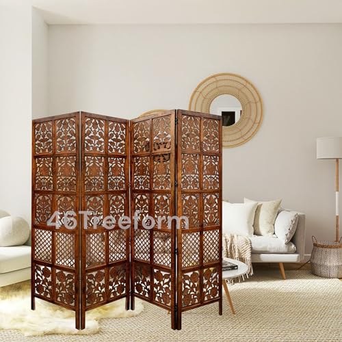 Image of Wooden Room Partition /Screen /Room Divider /Room Separator for Livng Room Bedroom Home Office Restarurant Hallway 20Inches Wide (4 Panel 6 Feet)
